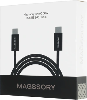 Кабель Magssory CBL002 USB Type-C (m)-USB Type-C (m) 1.5м черный коробка - купить недорого с доставкой в интернет-магазине