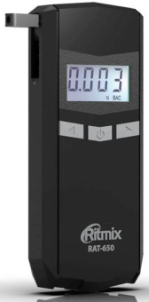 Алкотестер Ritmix RAT-650 электрохимический черный - купить недорого с доставкой в интернет-магазине