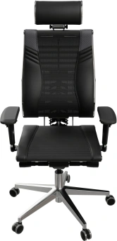 Кресло руководителя Метта Yoga 4DT B2-15D - YM93+Infinity+carbon черный сетка/кожа с подголов. крестов. алюминий хром (комплект 1шт) - купить недорого с доставкой в интернет-магазине