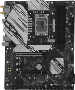 Материнская плата Biostar B760A-Silver  Soc-1700 Intel B760 4xDDR5 ATX AC`97 8ch(7.1) 2.5Gg RAID+VGA+HDMI+DP - купить недорого с доставкой в интернет-магазине
