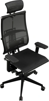 Кресло руководителя эргономичное Метта Yoga Spine Black Edition черный сиденье черный сетка с подголов. крестов.5-луч. металл хром - купить недорого с доставкой в интернет-магазине