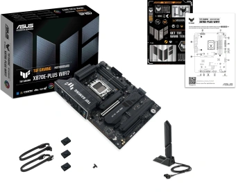 Материнская плата Asus TUF GAMING X870E-PLUS WIFI7 Socket AM5 AMD X870E 4xDDR5 ATX AC`97 8ch(7.1) 2.5Gg RAID+HDMI - купить недорого с доставкой в интернет-магазине