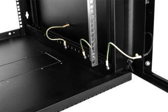 Шкаф коммутационный ЦМО (ШРН-15.500-9005) настенный 15U 600x529мм пер.дв.стекл 200кг черный 470мм 180град. - купить недорого с доставкой в интернет-магазине