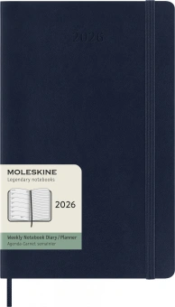 Еженедельник Moleskine CLASSIC SOFT WKNT Large 130х210мм 144стр. мягкая обложка синий сапфир - купить недорого с доставкой в интернет-магазине