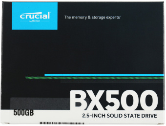 Накопитель SSD Crucial S SATA-III 500GB CT500BX500SSD1 BX500 2.5" - купить недорого с доставкой в интернет-магазине