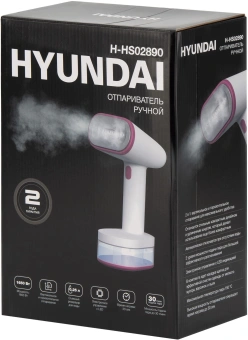 Отпариватель ручной Hyundai H-HS02890 1650Вт белый/вишневый - купить недорого с доставкой в интернет-магазине