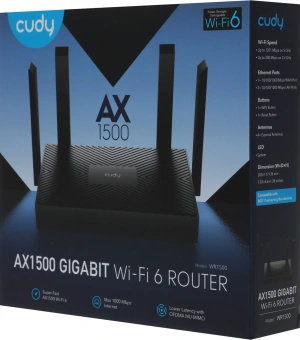 Роутер беспроводной Cudy WR1500 AX1500 10/100/1000 черный - купить недорого с доставкой в интернет-магазине