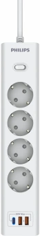 Сетевой фильтр Philips CHP4346WA/51 2м (4 розетки) белый (коробка) - купить недорого с доставкой в интернет-магазине