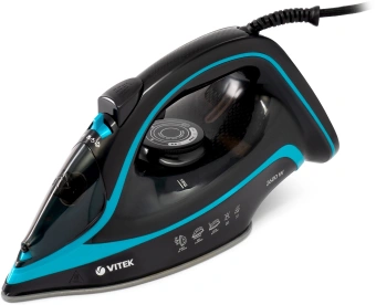 Утюг Vitek VT-8334 2600Вт черный/бирюзовый - купить недорого с доставкой в интернет-магазине