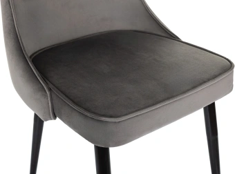 Стул для дома Бюрократ CH-K4 т.серый Holland 18 металл черный на ножках (CH-K4_1/HL18) - купить недорого с доставкой в интернет-магазине