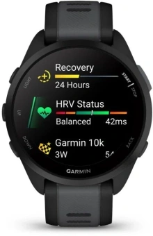 Смарт-часы Garmin Forerunner 165 30.4мм 1.2" AMOLED корп.черный рем.черный разм.брасл.:126-203мм (010-02863-20) - купить недорого с доставкой в интернет-магазине