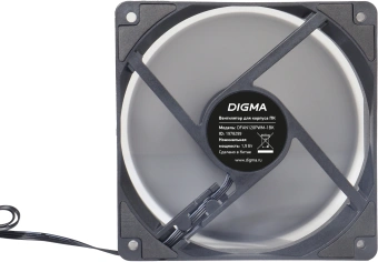 Вентилятор для корпуса Digma DFAN120PWM-1BK 120х120x25 черный 4-pin 28дБ Ret - купить недорого с доставкой в интернет-магазине