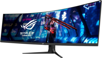 Монитор Asus 49" ROG Strix XG49WCR черный VA LED 1ms 32:9 HDMI матовая HAS Piv 450cd 178гр/178гр 5120x1440 165Hz DP 5K USB 14.92кг - купить недорого с доставкой в интернет-магазине