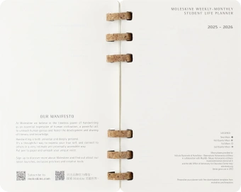 Еженедельник Moleskine ACADEMIC SPIRAL DSSPB12AMWH3 Large 150х210мм 200стр. кремовые страницы спираль черный - купить недорого с доставкой в интернет-магазине