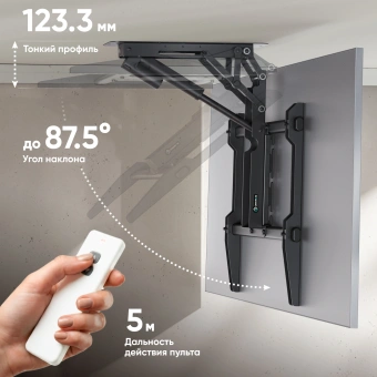Кронштейн для телевизора Onkron N3LE-B черный 50"-75" макс.40кг потолочный наклон - купить недорого с доставкой в интернет-магазине