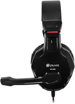 Наушники с микрофоном Оклик HS-L320G Phoenix черный/красный 1.9м мониторные оголовье (359482) - купить недорого с доставкой в интернет-магазине
