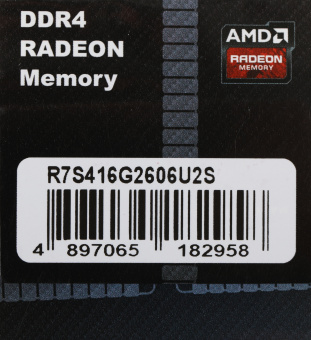 Память DDR4 16GB 2666MHz AMD R7S416G2606U2S Radeon R7 Performance Series RTL PC4-21300 CL16 DIMM 288-pin 1.2В с радиатором Ret - купить недорого с доставкой в интернет-магазине