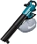 Воздуходувка-пылесос Makita DUB187T001 пит.:от аккум. бирюзовый/черный