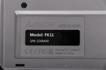 Клавиатура A4Tech FK11 черный USB slim (FK11 USB (GREY)) кабель 1.5м - купить недорого с доставкой в интернет-магазине