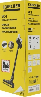 Пылесос ручной Karcher VC 4 Cordless myHome Car 140Вт белый/черный - купить недорого с доставкой в интернет-магазине