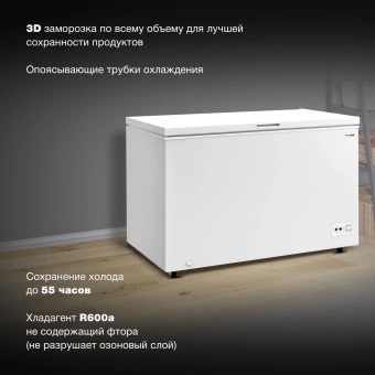 Морозильный ларь Hyundai CH4091WT белый - купить недорого с доставкой в интернет-магазине