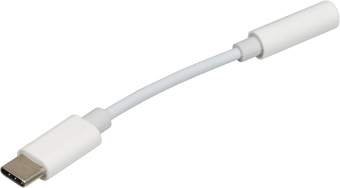 Переходник Jack 3.5 (f)-USB Type-C (m) 0.05м белый - купить недорого с доставкой в интернет-магазине