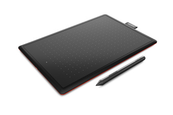Графический планшет Wacom One by USB черный/красный - купить недорого с доставкой в интернет-магазине