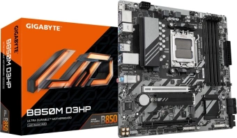 Материнская плата Gigabyte B850M D3HP SocketAM5 AMD B850 4xDDR5 mATX AC`97 8ch(7.1) GbLAN RAID+HDMI+DP - купить недорого с доставкой в интернет-магазине