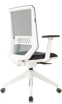 Кресло эргономичное Бюрократ MC-W611NL серый TW SQU GR 38-417 сетка/ткань крестов.4-луч. пластик пластик белый - купить недорого с доставкой в интернет-магазине