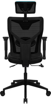 Кресло игровое Aerocool Guardian черный/голубой сиденье черный экокожа/сетка с подголов. крестов. нейлон - купить недорого с доставкой в интернет-магазине