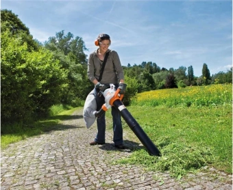 Воздуходувка Stihl SHE 81 1400Вт оранжевый/белый - купить недорого с доставкой в интернет-магазине