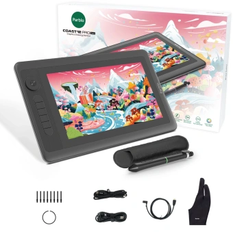 Графический планшет-монитор Parblo Coast12 Pro Gen 2 USB Type-C/USB/HDMI черный - купить недорого с доставкой в интернет-магазине