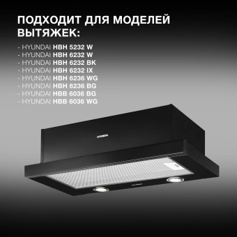 Комплект фильтров Hyundai HCF 05 черный (2шт.) - купить недорого с доставкой в интернет-магазине