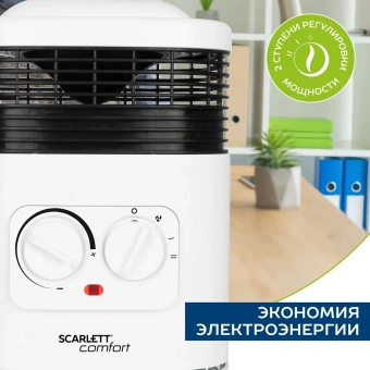 Тепловентилятор Scarlett SC-FH1.513MC 1500Вт белый - купить недорого с доставкой в интернет-магазине