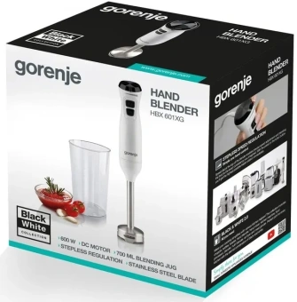 Блендер погружной Gorenje HBX601XG 600Вт белый - купить недорого с доставкой в интернет-магазине