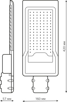 Светильник консольный Gauss 629534300 100Вт ламп.:1шт черный - купить недорого с доставкой в интернет-магазине