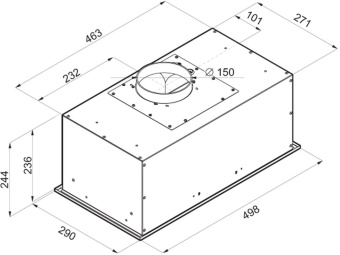 Вытяжка встраиваемая Maunfeld Crosby Power 50 нержавеющая сталь управление: кнопочное (1 мотор) - купить недорого с доставкой в интернет-магазине