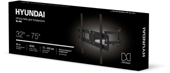 Кронштейн для телевизора Hyundai GL-N4 черный 32"-75" макс.40кг настенный поворотно-выдвижной и наклонный - купить недорого с доставкой в интернет-магазине