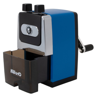 Точилка для карандашей механическая Kw-Trio 307Ablue 307A-BLU 1 отверстие металл синий - купить недорого с доставкой в интернет-магазине