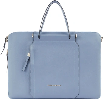 Деловая сумка женская Piquadro Circle CA4021W92/AZ3 с отделением для ноутбука 15.6" голубая натур.кожа - купить недорого с доставкой в интернет-магазине