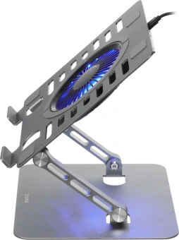 Подставка для ноутбука Digma D-NCP170-1xRGB110 17" 240x230x50мм 28дБ 2xUSB 1x 110ммFAN 790г Fan-control алюминий серый - купить недорого с доставкой в интернет-магазине