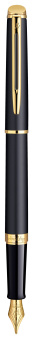 Ручка перьев. Waterman Hemisphere (CWS0920710) Matte Black GT F сталь нержавеющая подар.кор. - купить недорого с доставкой в интернет-магазине