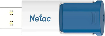 Флеш Диск Netac 128Gb U182 NT03U182N-128G-30BL USB3.0 синий/белый - купить недорого с доставкой в интернет-магазине