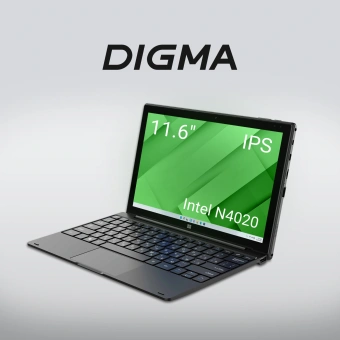 Планшет Digma EVE 1496E N4020 (2.8) 2C RAM8Gb ROM256Gb 11.6" IPS 1366x768 Windows 11 Home черный 5Mpix 5Mpix BT WiFi microSD 256Gb 5500mAh - купить недорого с доставкой в интернет-магазине