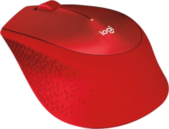 Мышь Logitech M331 Silent Plus красный оптическая (1000dpi) silent беспроводная USB - купить недорого с доставкой в интернет-магазине