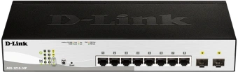 Коммутатор D-Link DGS-1210-10P DGS-1210-10P/FL2A (L2+) 8x1Гбит/с 2xКомбо(1000BASE-T/SFP) 8PoE 8PoE+ 65W управляемый - купить недорого с доставкой в интернет-магазине