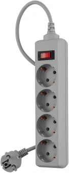Сетевой фильтр Buro 400SL-1-G 1.5м (4 розетки) серый (пакет ПЭ) - купить недорого с доставкой в интернет-магазине