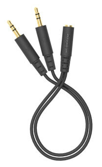 Адаптер аудио A4Tech AD-4P Jack 3.5 (f)/2xJack 3.5 (m) 0.2м. черный - купить недорого с доставкой в интернет-магазине