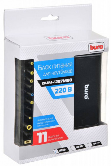 Блок питания Buro BUM-1287M90 автоматический 90W 18.5V-20V 11-connectors от бытовой электросети - купить недорого с доставкой в интернет-магазине