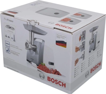 Мясорубка Bosch ProPower MFW45020 1600Вт белый/серый - купить недорого с доставкой в интернет-магазине